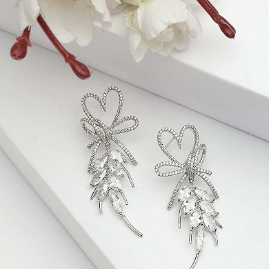AGP PARIS Diva Heart Shaped Leaf Earrings
