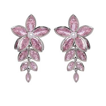 AGP PARIS Pearlescent Floral Cascading Earrings