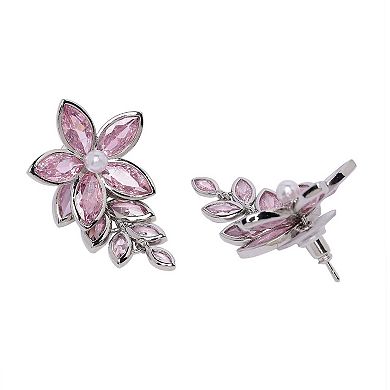 AGP PARIS Pearlescent Floral Cascading Earrings
