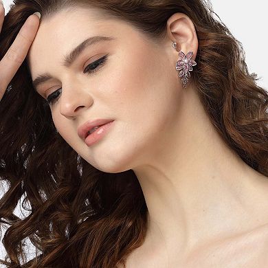 AGP PARIS Pearlescent Floral Cascading Earrings
