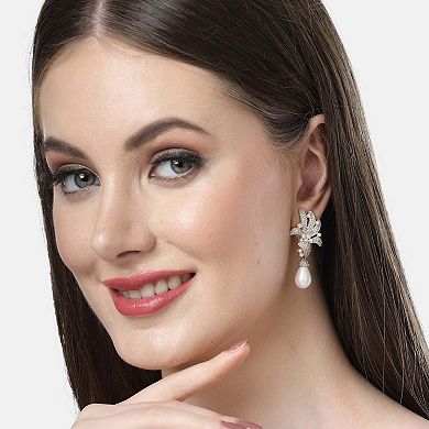 AGP PARIS Diva Collection Contemporary Cubic Zirconia Drop Earrings