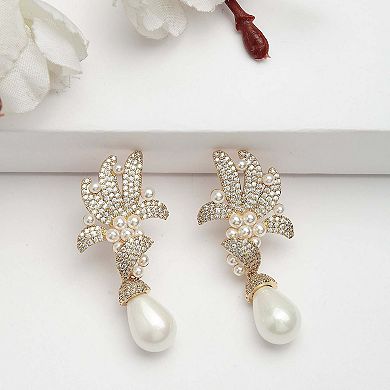 AGP PARIS Diva Collection Contemporary Cubic Zirconia Drop Earrings