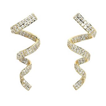AGP PARIS Diva Collection Cubic Zirconia Twisted Earrings