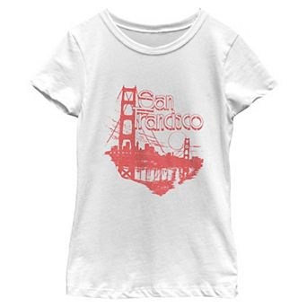 Girls' San Francisco Golden Gate Bridge Graphic Tee