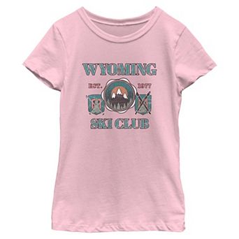 Girls' Wyoming Ski Club Short Sleeve Graphic Tee