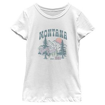 Girls' Montana Glacier Park Est. 1901 Short Sleeve Crew Tee