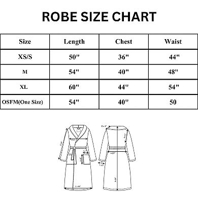 Unisex Luxury Cotton Bathrobe, Hotel-Style Soft Shawl Collar