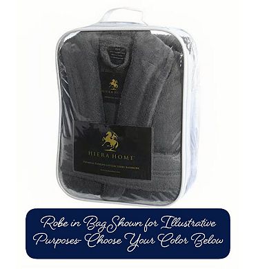 Unisex Luxury Cotton Bathrobe, Hotel-Style Soft Shawl Collar