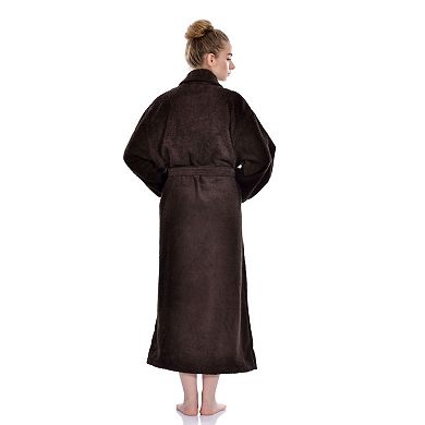 Unisex Luxury Cotton Bathrobe, Hotel-Style Soft Shawl Collar