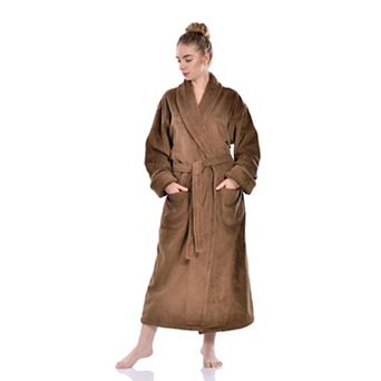 Unisex Luxury Cotton Bathrobe, Hotel-Style Soft Shawl Collar