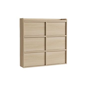 Shoe Cabinet with 6 Flip Drawers, Wooden Shoe Organizer Cabinet with Adjustable Shelf