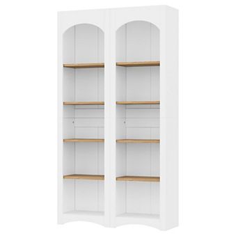 Whisen Free Standing 5 tier Bookshelves, Bookcases Set, Storage Cabinet with Adjustable Shelves