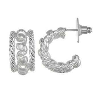 Napier C-Hoop Earrings