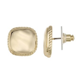 Napier Gold-Tone Square Stud Earrings