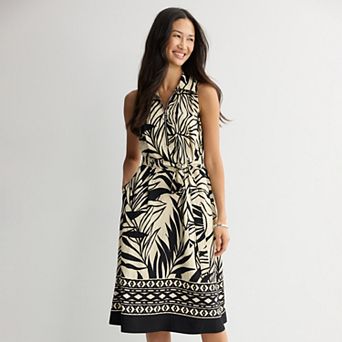 Women's 5th + Madison Edit Sleeveless Zip Front Shirtdress