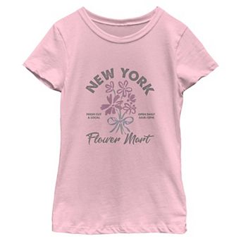 Girls' New York Flower Mart Short Sleeve Crew Tee