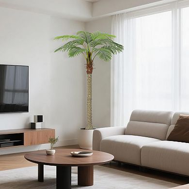 ANIXOL Set of 2 Tall Artificial Palm Trees with Thick Trunks