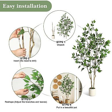 ANIXOL Artificial Ficus Tree with Planter