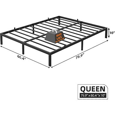 10 Inch Heavy Duty Metal Platform Bed Frame - Under Bed Storage, Metal Slats,Noise-Free