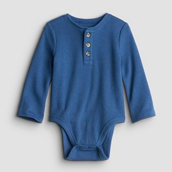 Baby Boy Jumping Beans® Long Sleeve Thermal Henley Bodysuit