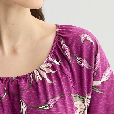 Women's Croft & Barrow Scoop Neck Blouse