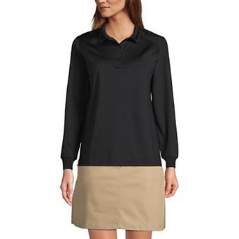 Women's Lands' End Long Sleeve Rapid Dry Polo Shirt