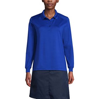 Women's Lands' End Long Sleeve Rapid Dry Polo Shirt