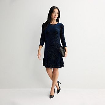 Women's Harper Rose Atlas Shadow Velvet Burnout Dress