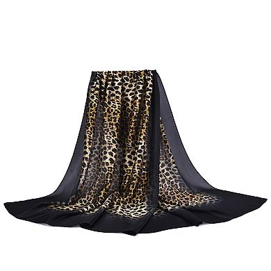 Mellow World Animal Patterned Chiffon Wrap Scarf