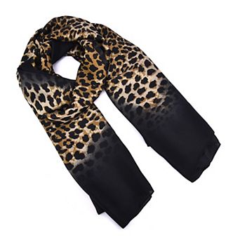 Mellow World Animal Patterned Chiffon Wrap Scarf