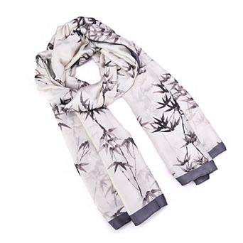 Mellow World Floral Printed Satin Wrap Scarf