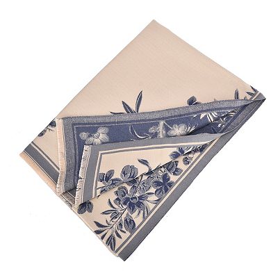 Mellow World Floral Wrap Scarf With Fringe Trim