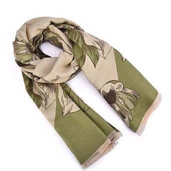 Mellow World Reversible Floral Print Wrap With Fringe