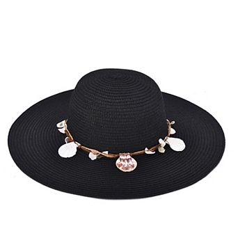 Women's Mellow World Straw Hat with Shell & Bead Trim