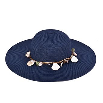 Women's Mellow World Straw Hat with Shell & Bead Trim