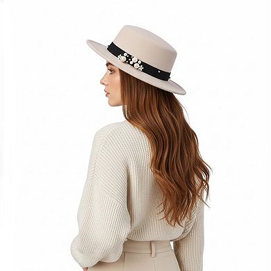 Women's Mellow World Felt Hat with Pearl Band