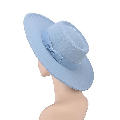Women's Mellow World Wide Brim Felt Hat With Bow