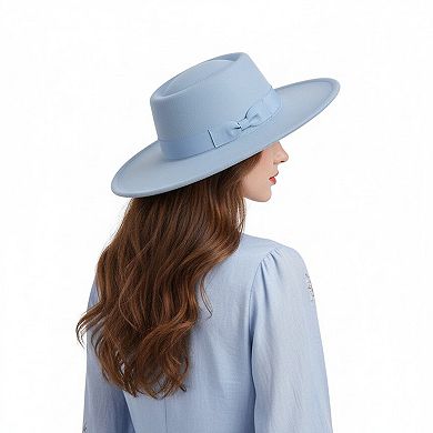 Women's Mellow World Wide Brim Felt Hat With Bow