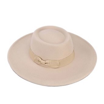 Women's Mellow World Wide Brim Felt Hat With Bow