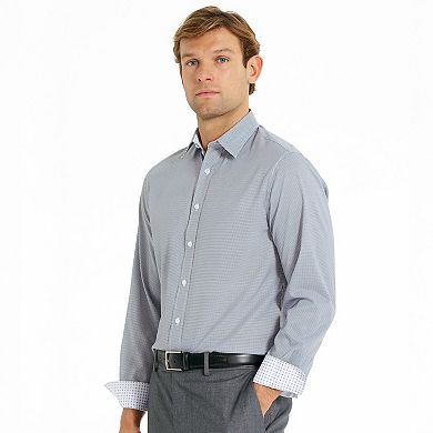 Men's Nick Graham Graph Check Traveler Modern Fit Dress Shirt