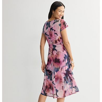 Women's Robbie Bee Mesh Tie Front Dress