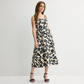 Women's Robbie Bee Square Neck Midi Dress