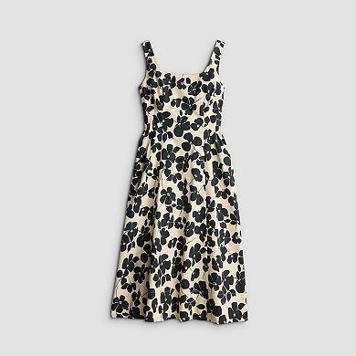 Womens Robbie Bee Square Neck Midi Dress
