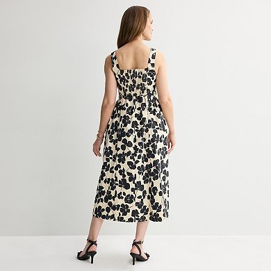 Womens Robbie Bee Square Neck Midi Dress