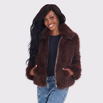 Juniors' madden girl Fluffy Faux Fur Jacket