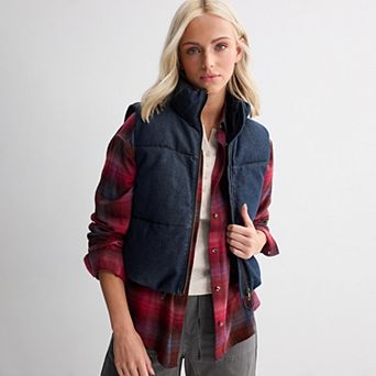 Juniors' madden girl Cropped Puffer Vest