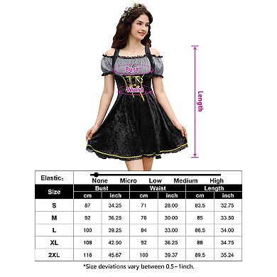 Women's 3 Pieces Short Sleeve Dress Costumes