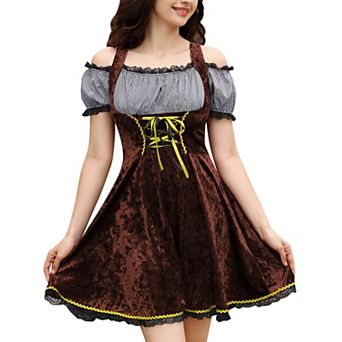 Women's 3 pc Short Sleeve Dress Costumes