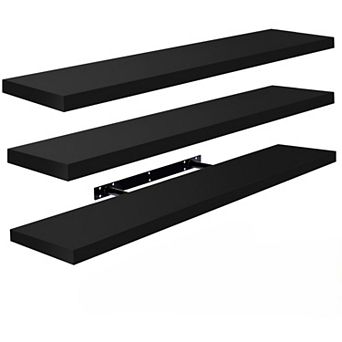 Sorbus 3 Pack 35 Inch Long Floating Wall Shelves - for Bathroom, Bedroom, Living Room, and more