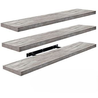 Sorbus 3 Pack 35 Inch Long Floating Wall Shelves - for Bathroom, Bedroom, Living Room, and more